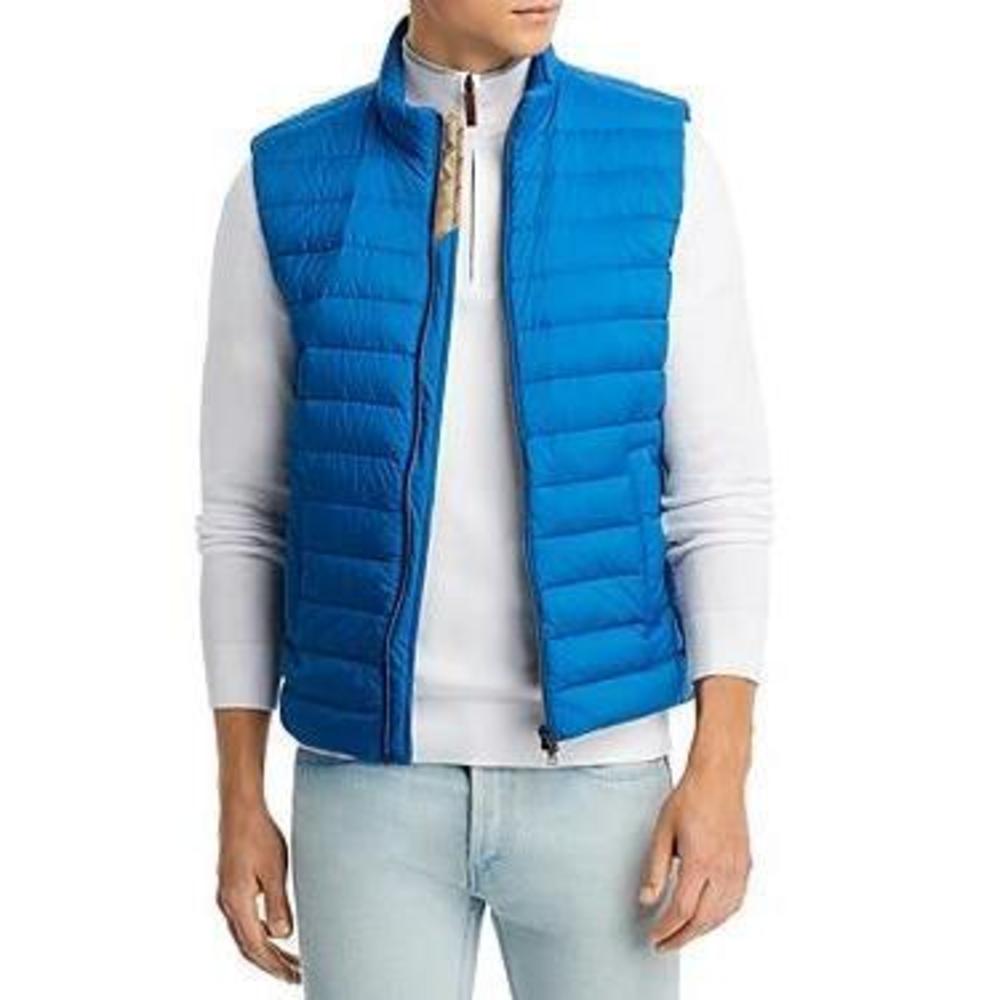 Herno Nuage Men's Nylon Quilted Down Blue Vest Size: 54 Retail: $610.00